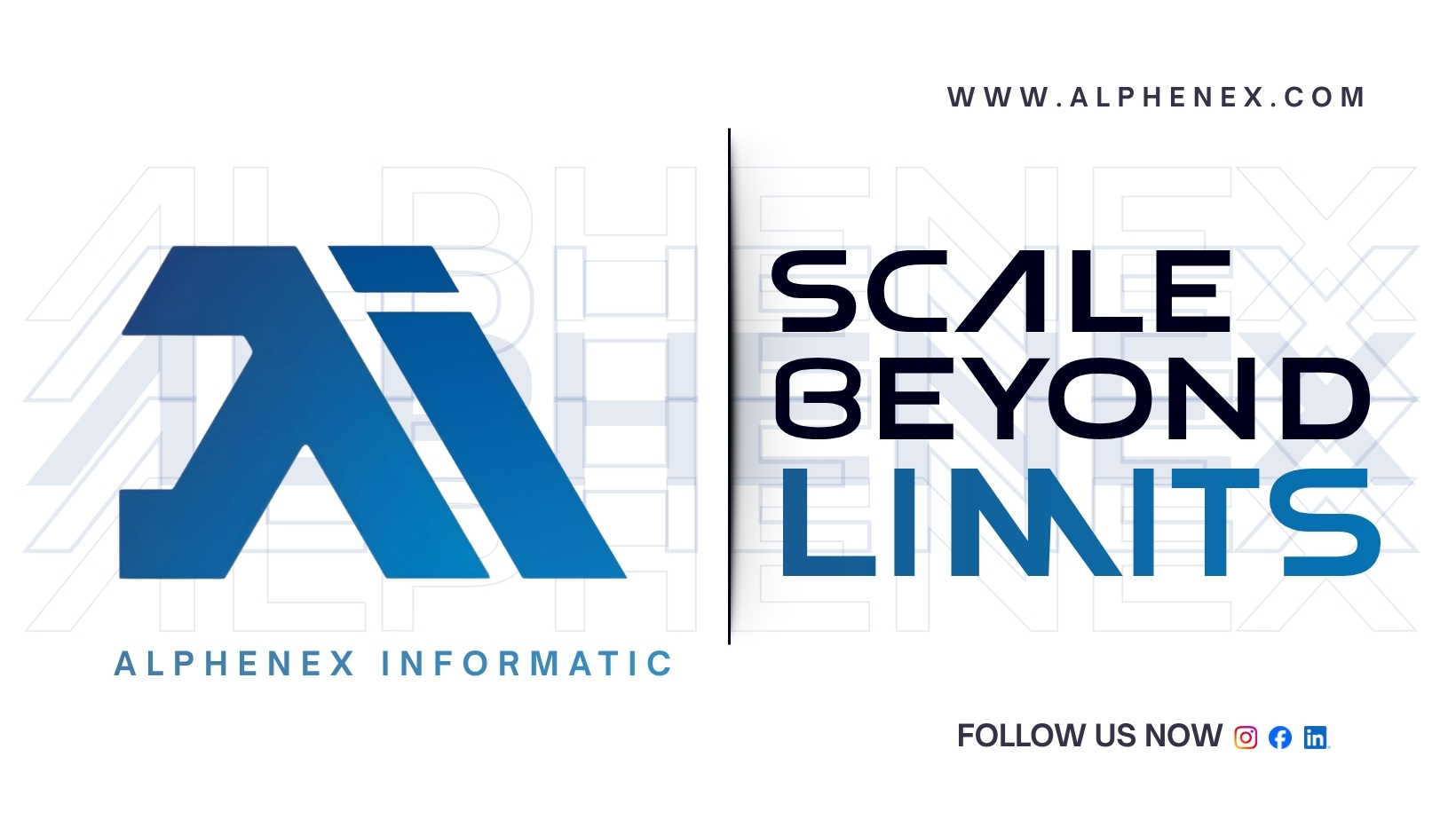 Alphenex Scale Beyond Limits brand visual